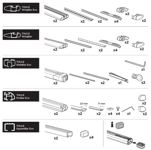 Thule Evo Raised Rail 710410